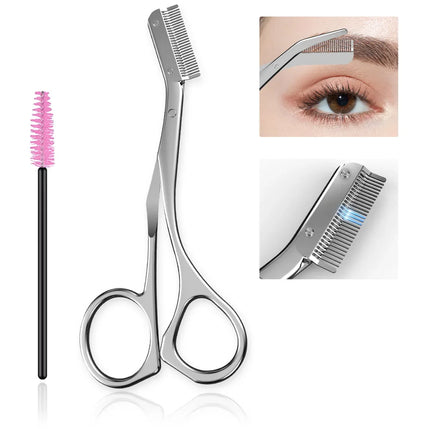 Stainless Steel Eyebrow Trimming Knife Safe Anti-scratch Scissors Eyebrow Shaving Tool Beginner Beauty Tool Set Eyebrow Razor
