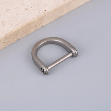 Titanium D Ring Key Shackle U Shape Key Ring Horseshoe Clasp For Car Fob DIY Leather Key Organizer Keychain