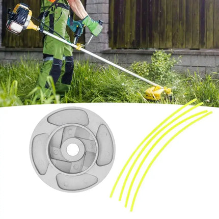 With 4 Nylon Lines For Brush Cutter Strimmer Replacement Universal Mower Aluminum Grass Trimmer Head Brush Cutter Head