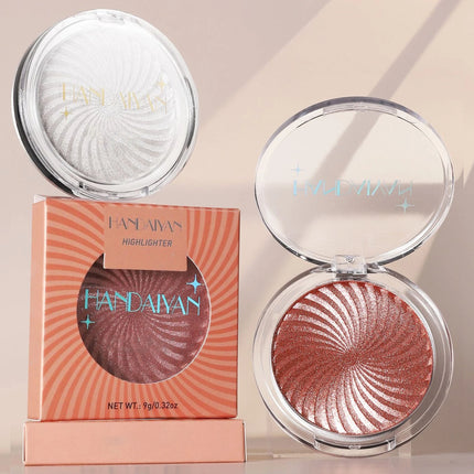 6Colors Face Brightening Highlighter Palette Monochrome Pearlescent Fine Glitter White Champagne Waterproof High Gloss Highlight