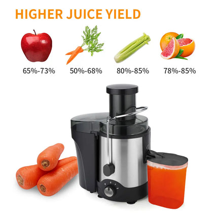High Quality Powerful Centrifugal Stainless Steel Low Noise Orange Vegetable Fruit Electric Juicer Juice Extractor