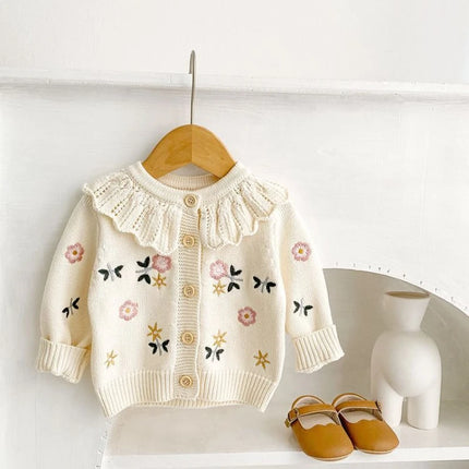 Winter Autumn Baby Girl Sweater Knit Full Sleeve Korean Infant Keep Warm Soft Princess Long Sleeve Kids Jacket Clothes 2025