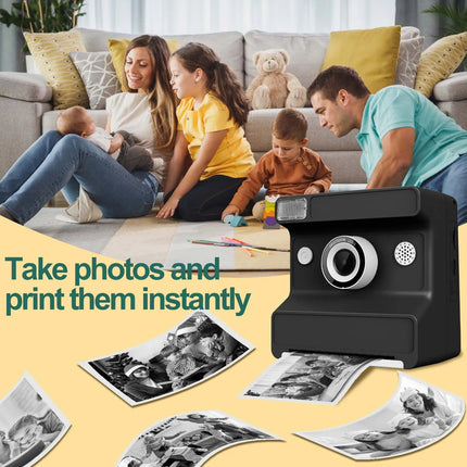 Kids Camera Instant Print Photo, Portable Thermal Printing Camera Toy with HD Digital Video, for 3-12 Years Old Boys Girls