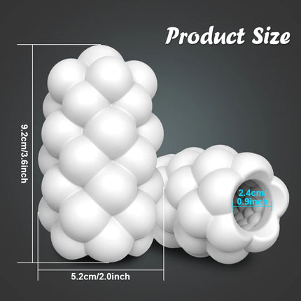 Manual Male Masturbator Open-Ended Pocket Pussy Blowjob Glans Trainer Penis Sleeve Ejaculation Delay Simulation Sex Toy for Men
