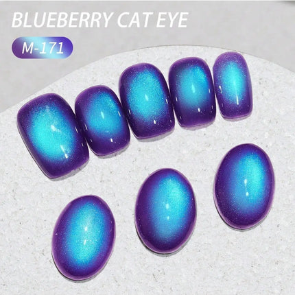 1/2PCS blueberry cat Eye gel nail polish, UV LED curing, long-acting fast drying nail art gel