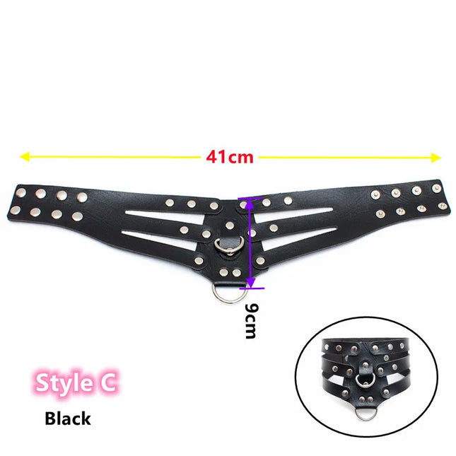 Exotic Accessories of Slave Role Play Leather Restraints Fetish Collar for Adults Sex Games Bdsm Bondage Traction Flirting
