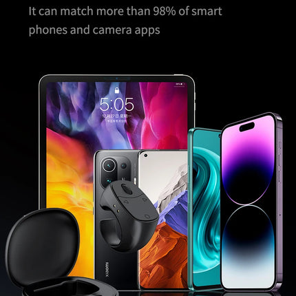 Hellodigi JX-12 Roller Fingertip Ring Remote Control Wireless Bluetooth Mobile Selfie Mice Video Automatic Page Turner Browsing