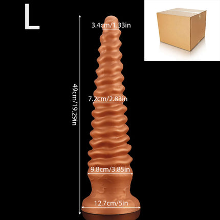 23 In Large Long Spiral Anal Plug Thrusting Butt Plug Training Anal Dilator Prostate Massager Adult Sex Toys For Women Men Gay