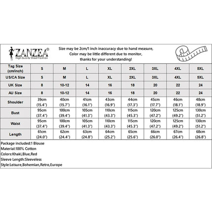 ZANZEA 2023 Summer Women Tanks Camis Cotton Sleeveless Printed Oversized Tops Baggy O-Neck Floral printed Blusas Tunic Tee