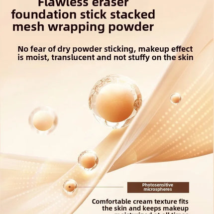 2-in-1 Foundation Stick - All-in-one coverage, waterproof and long-lasting, natural finish, suitable for all skin tones.