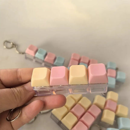 Press Keyboard Key Toy Decompression 1/4/5/9 Keyboard For Adults Antistress Toys Anti Stress Finger Keyboard Games Keychain ﻿