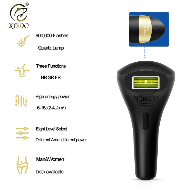 KODO 2023 New Laser Hair Removal Dropshipping Hot Sell Laser Epilator Permanent IPL Painless Photoepilator Bikini Face and Body