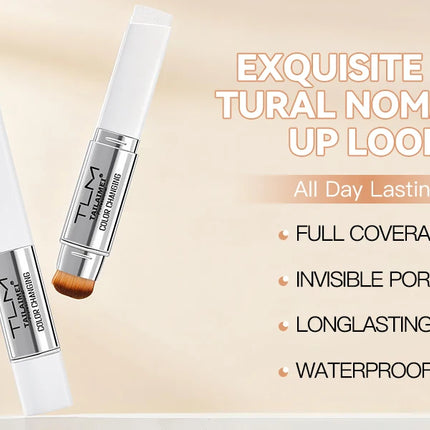 Tlm Color Changing Foundation Stick with Spf 15 Adjusting Nude, All-Day Lasting, Natural-Looking Complexion