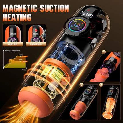 KUSHOR Heating Automatic Male Masturbator APP Control Vibrating Sucking Thrusting Masturbation Cup Penis Pump Sex Toy for Men