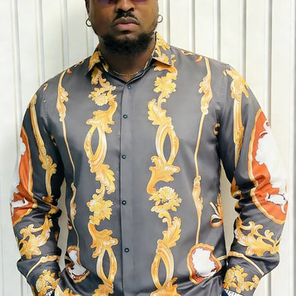 2026 Men's Fashion Casual Long Sleeve Shirt HD Color Pattern 3D Printed Shirt Hawaii Beach Vacation Wedding Social Dress for Men