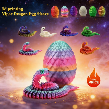 3D Print Cool Snake Dragon Egg Multi-joint Novel Easter Hot Sale Gifts Decompression Children's Toys Desktop Decorations Printed