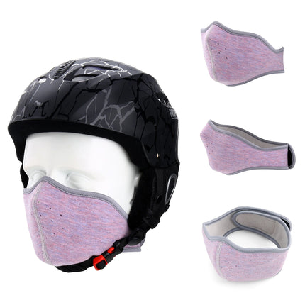 Fashion Winter Thermal Balaclava Full Face Mask Skiing Hat Bandana Hat Windproof Snowboard Scarves Women's Men Helmet Cap Black