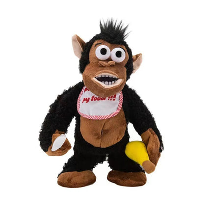 Crying Gorilla Electric Moving Monkey Eating Banana Collection Magnetic Monkey Appease Soft Guarding Food Car Home Gift