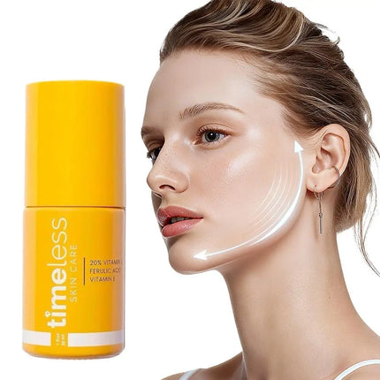 Timeless 20% Vitamin C Serum Ferulic Acid Vitamin E Antioxidant Brightening Hydrating Firming Reduce Fine Lines Face Essence