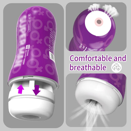 Male Masturbation Cup Telescopic Heated Sucking Pocket Pussy Blowjob Sex Machines for Men Vagina Masturbator Toy Adult Goods18+