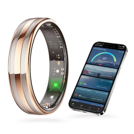 2026 Smart Ring For Men Women Heart Rate Blood Pressure Monitor  Smartring 5ATM Waterproof Health Multi Sports Thin HR02 Ring