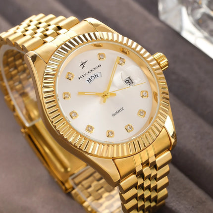 Men's Sport Wristwatches Casual Simple Fashion Calendar Week Quartz Watch Male Watches Reloj for Christmas New Year Gifts