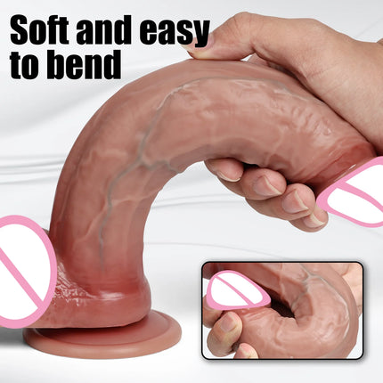 Super Realistic Dildo Adult Sex Toys Medical liquid silicone Penis Anal Vagina Masturbator Dildo With Suction Cup Adult supplies