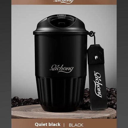 410ML Ceramic Liner Thermos Coffee Cup Travel Coffee Mug Vacuum Insulated Thermos For Coffee Thermal Cup Tumbler Christmas Gift
