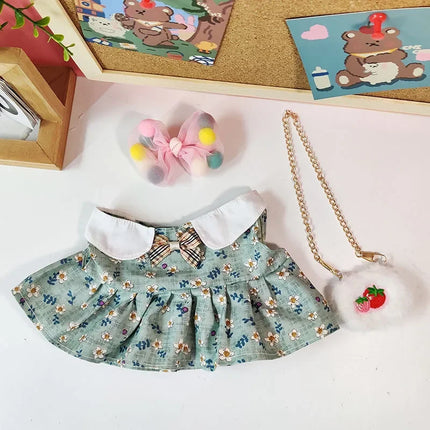 Only Clothes Suit For Baby Three 400% Gross Vinyl Plush Doll Toy New Year'S Christmas Series Doll Clothes Cute Outfit Dress Set