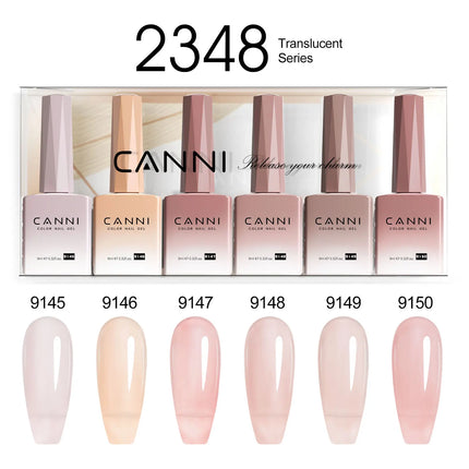 6pcs/kit CANNI TPO FREE HEMA FREE Halloween Nails Color Set Dark Red Semi Permanent Soak off UV LED Gel Varnish Christmas Gift