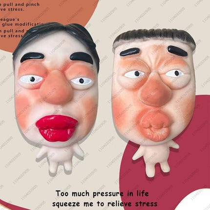 Funny Pimple Popper Squishy Toy Fast Rebound Squeeze Face Model Stress Relief Fidget Toys for Adults & Kids Funny Gag Prank Gift