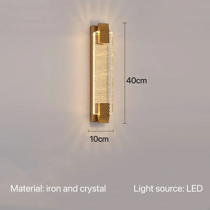 Modern Luxury Crystal Wall Lamp Bedroom Bedside Corridor Stairway Hallway Restaurant Kitchen Background Wall Led Light Sconce