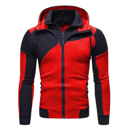 2023 Zipper Men Jackets Autumn Winter Casual Fleece Coats Bomber Jacket Scarf Collar Fashion Hooded Male Outwear Slim Fit Hoody