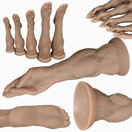 Soft Silicone Big Fisting sole Anal Plug Strong Suction Cup Hand Butt Plug Long Fisting Vagina Dilator Sex Toy for Women Men 18+