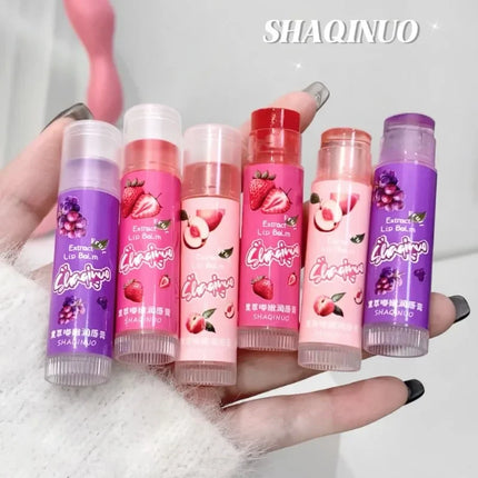 Jelly Fruit Lip Balm Plant Extract Moisturizing & Nourishing Lip Pomade Lasting Hydrating Lip Gloss Care Juicy Peach Lipsticks