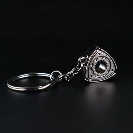 Creative Gear Head Keychain Speed Gearbox Keyring For Car Key Turbo Hub Brake Disc Pendant Shock Absorber Keys Holder Chain Ring