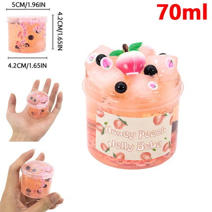 300ml Large Fruit Capacity Crunchy Crystal Slime Set Super Soft And Non-Sticky Jelly Putty Cube Slime Birthday Party Favor Gifts