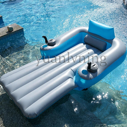 Electric kid Inflatable Swim Ring Adult Inflatable Water Lounge Float Pool Floating Chair with Head Pillow for Lake Pool Beach