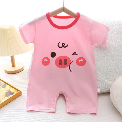 2025 Infant Toddler Crawling Clothes Cotton Summer Boys Girls Thin Male Baby Female Short-sleeved Romper suit Children's Onesie