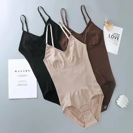 Large Size Shapewear Underwear  Design Button Closure Abdomen Control Bodysuit Butt Lifting One-Piece Suit for Women