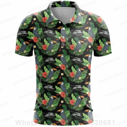 Summer Fashion Golf Polo Tee Shirts Teen Kids Polo Shirt Short Sleeve Quick Dry Team T-shirt Boys Fishing Golf T-shirt Clothing