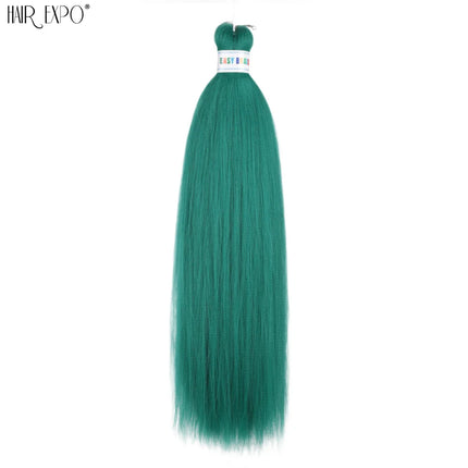 26Inch Easy Braids Hair Synthetic Colourful Pre Stretched Braiding Hair Extensions Jumbo Braids Ombre Yaki Long Straight Hair