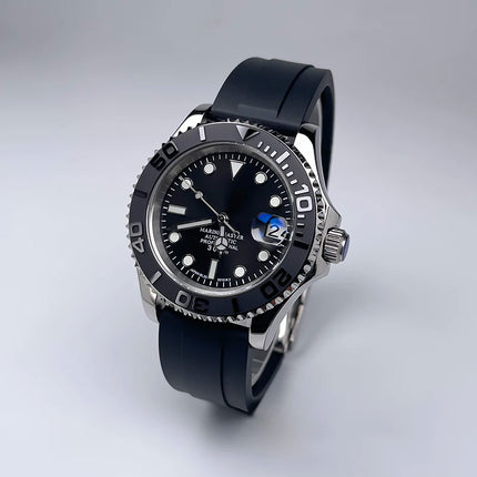 YM Style 40mm Mens Wristwatch, Bidirectional Rotate Bezel, Luminous Dial & Sapphire Crystal, Jubilee Bracelet for NH35 Movement