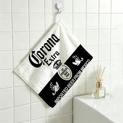 C-Corona E-Extra Beer Polyester Cotton Daily Towel, Hanging Kitchen Hand Wiping Cloth, Durable For Whole House Use