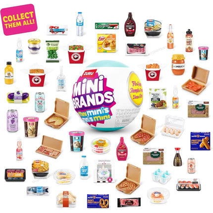 New ZURU Mini Brands Refrigerator Ball Surprise Blind Box Super Mini Snacks Toys For Role Play Home Dollhouse Furniture Gift
