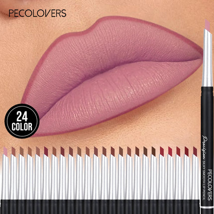 Slanted Tube Lip Liner, Lipstick Lip Pencil, Waterproof Lipstick Pen,Long-Lasting,Matte Lip Liner