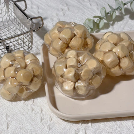 Handmade Wooden Noisy Ball Squishy Toys Creative Stress Relief Fidget Toy Squeeze Ball Decompression Toy for anti Anxiety