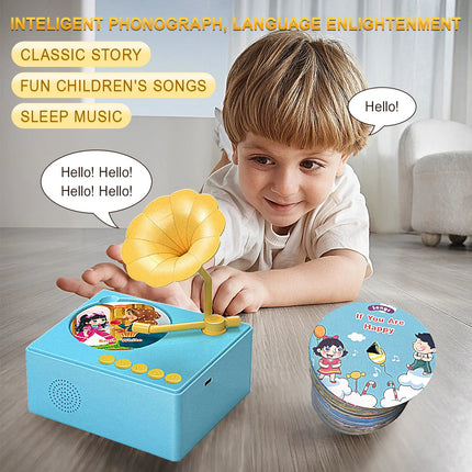 Phonograph Story Music Player with 96 Cards-Children's Educational Party Birthday Xmas Gifts