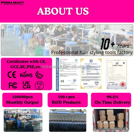 Dual-Purpose Hair Straightening and Curling Comb Brush Negative Ion Splint Straightening for Home Use