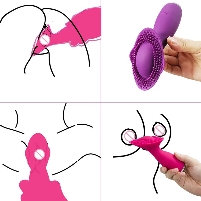 Oral Sex Licking Vibrator Nipple Clit Stimulator Rechargeable Waterproof Female Masturbation Sex Toys for Women